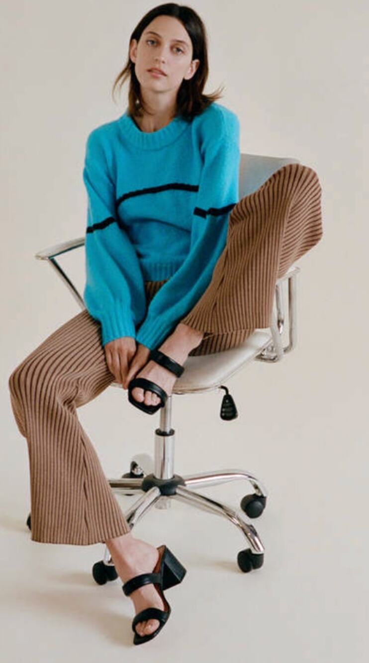 Rationalle Blue tamara tie back Sweater